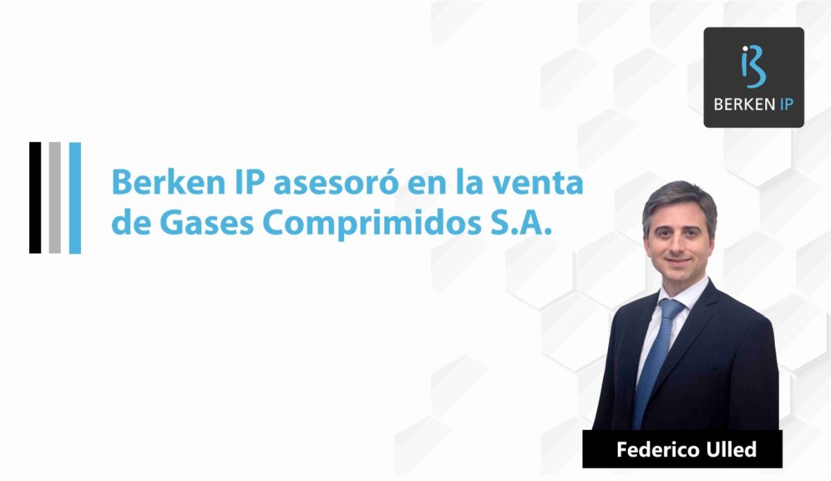 Berken IP asesoró a Gases Comprimidos S.A. en su venta a CASCIA